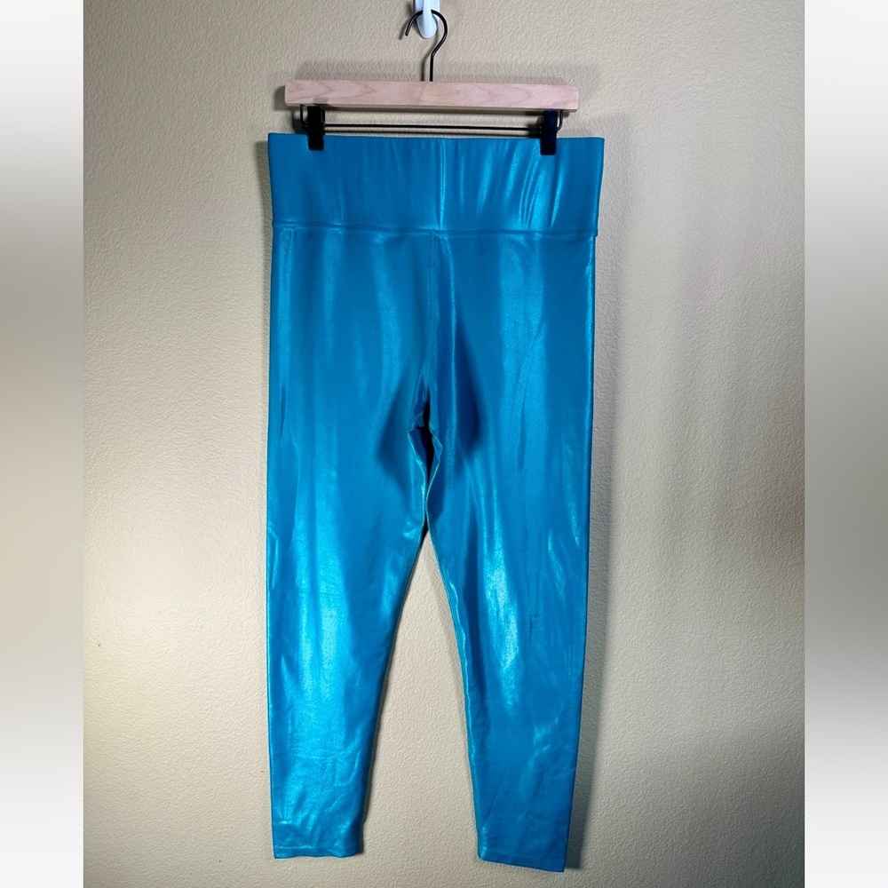 CARBON38 High Rise Full Length Leggings Takara Shine in Turquoise Takar Shine - Picture 12 of 16